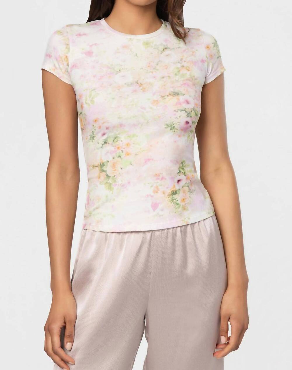 NEW GENERATION LOVE eva floral top in rose cloud pink